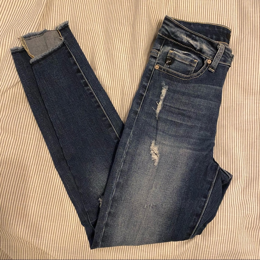 KanCan Fray Hem Ankle Jean Size 27